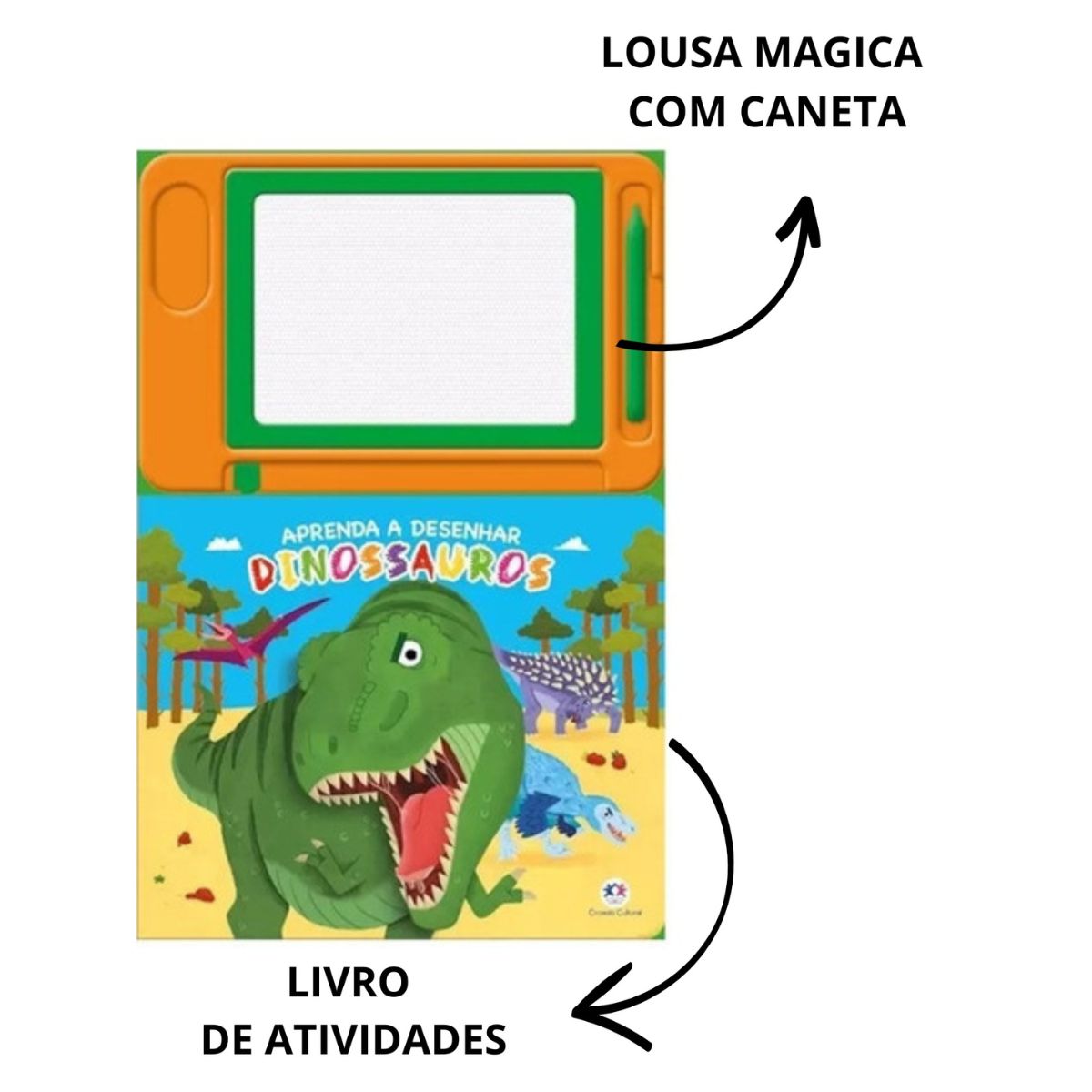 Livro Lousa Magnética Aprenda A Desenhar Dinossauros - Ciranda Cultural Livro Lousa Magnética Aprenda A Desenhar Dinossauros - Ciranda Cultural